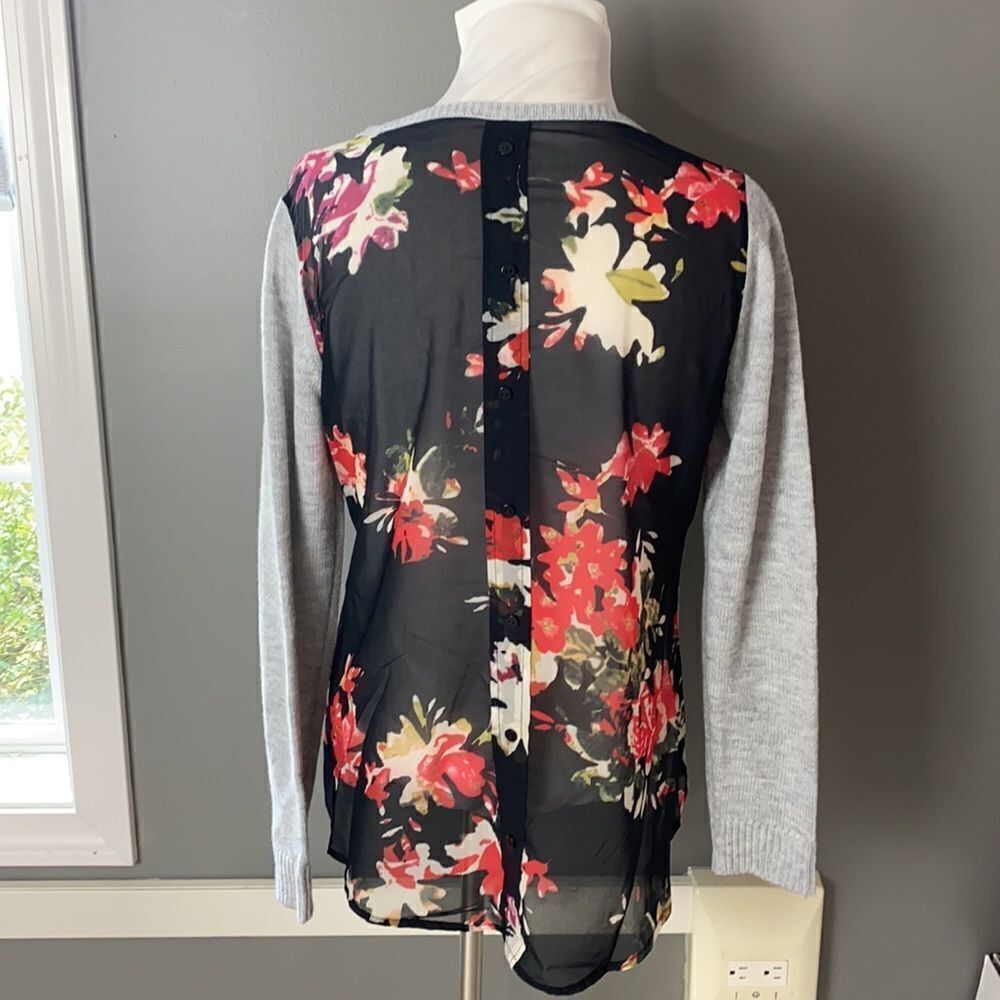 Sheer back sweater